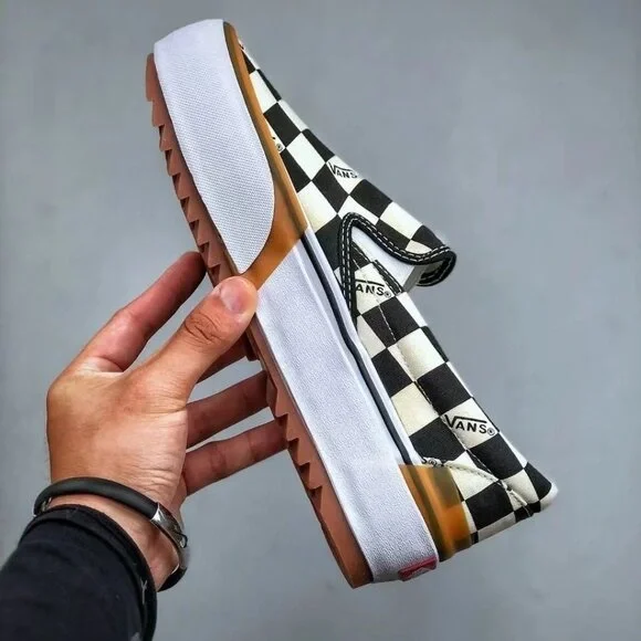 VANS Era Stacked Checkerboard Slip On Canvas Shoes - Picture 7 of 7